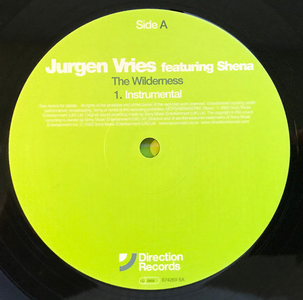 Jurgen Vries Featuring Shena - Wilderness (12"")