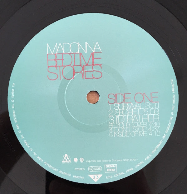 Madonna - Bedtime Stories (LP, Album, Gat)