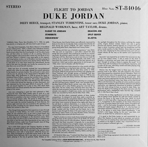 Duke Jordan - Flight To Jordan (LP, Album, Ltd, RE)