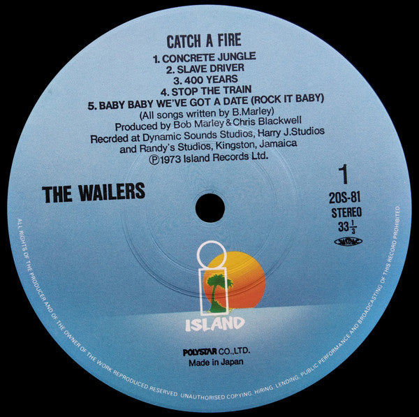 The Wailers - Catch A Fire (LP, Album, RE)