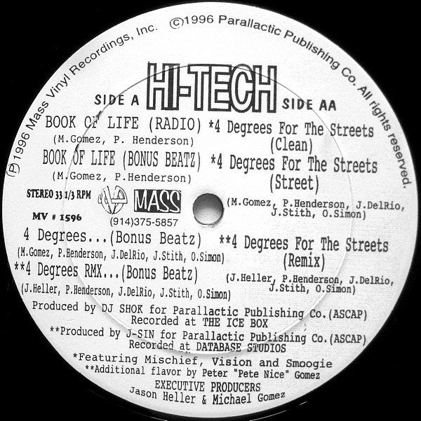 Hi-Tech (2) - Book Of Life (12"")