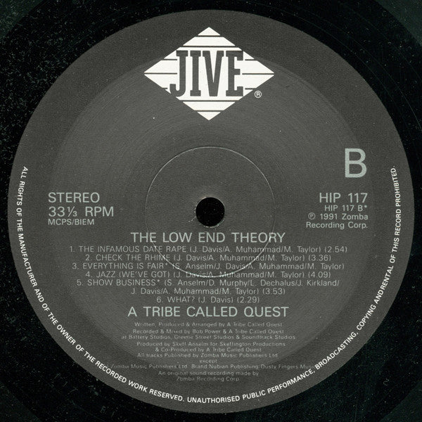 A Tribe Called Quest - The Low End Theory (LP, Album)