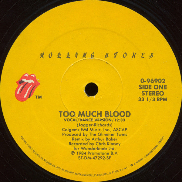 The Rolling Stones - Too Much Blood (12"", Spe)