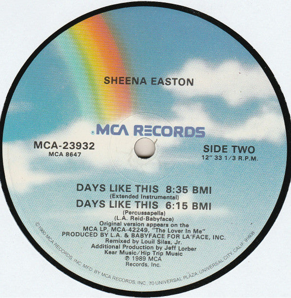 Sheena Easton - Days Like This (12"", Single)