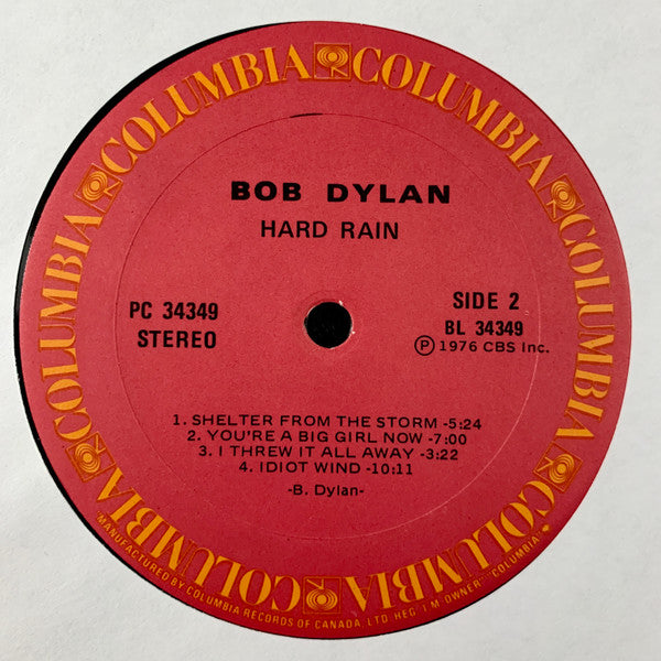 Bob Dylan - Hard Rain (LP, Album)