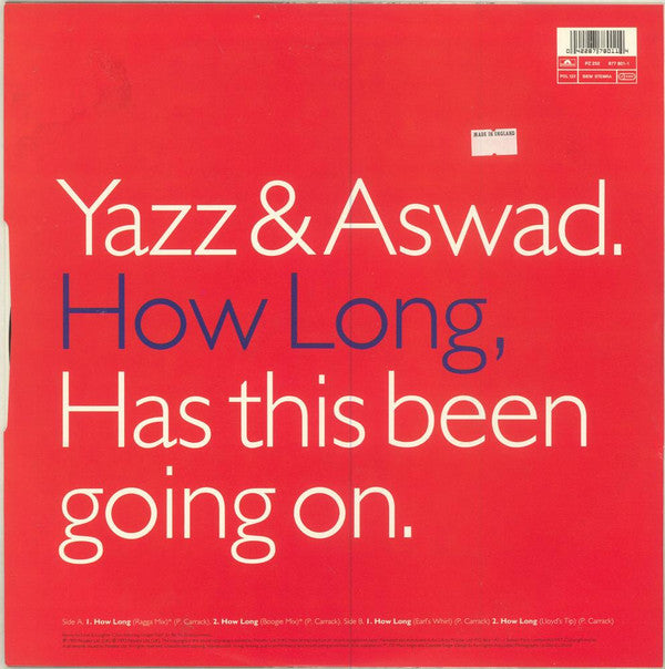 Yazz & Aswad - How Long (12"", Maxi)