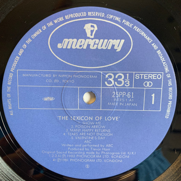 ABC - The Lexicon Of Love (LP, Album)