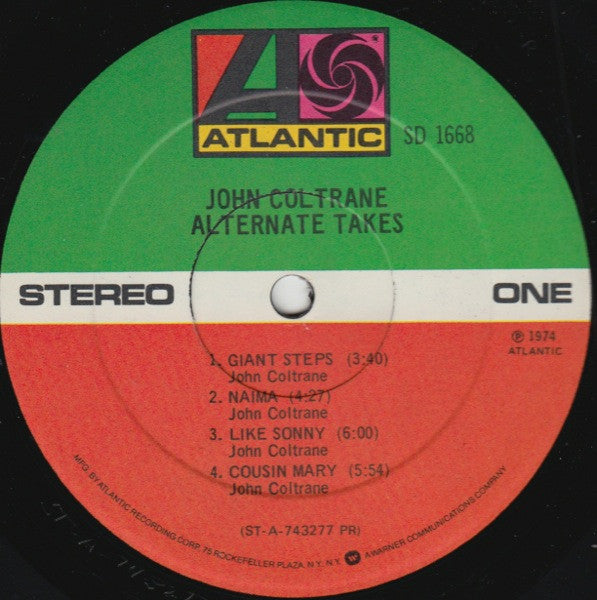John Coltrane - Alternate Takes (LP, Album, RE, Pre)