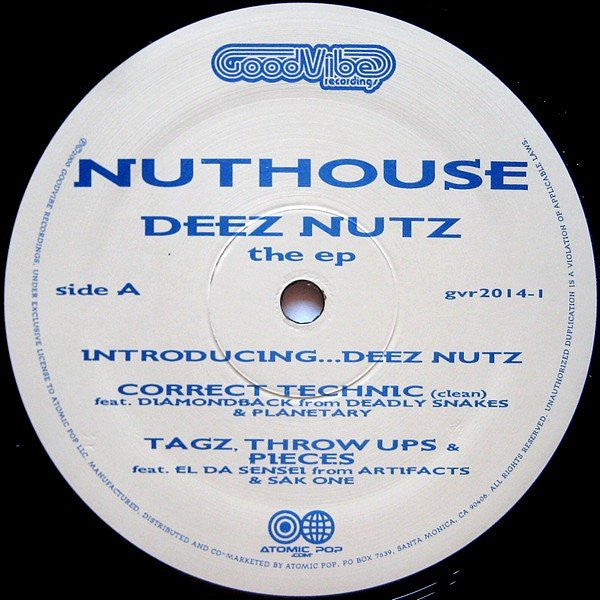 Nuthouse* - Deez Nutz (The EP) (2x12"", EP)