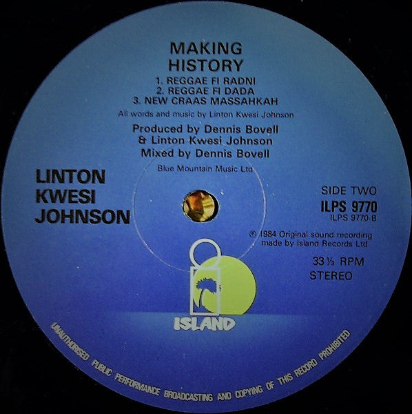 Linton Kwesi Johnson - Making History (LP, Album)