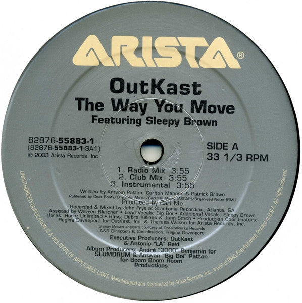 OutKast - The Way You Move / Hey Ya! (12"")