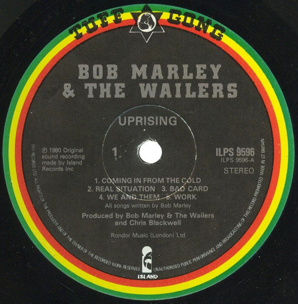 Bob Marley & The Wailers - Uprising (LP, Album, Tex)