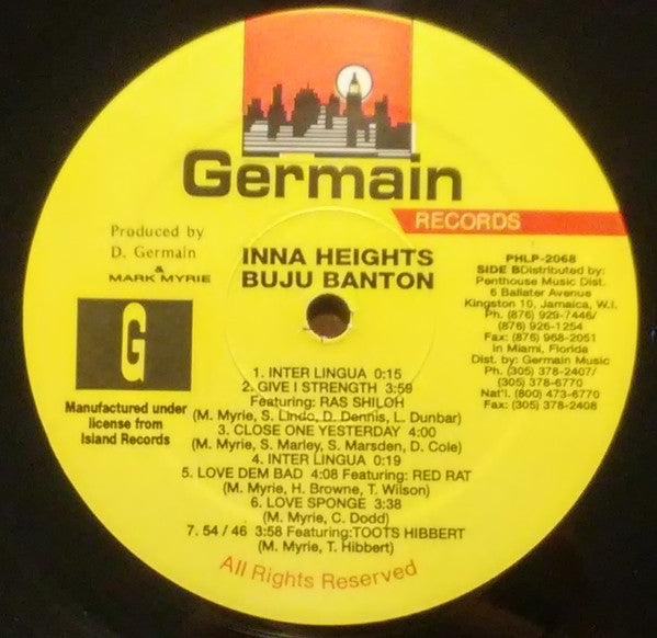 Buju Banton - Inna Heights (LP, Album)