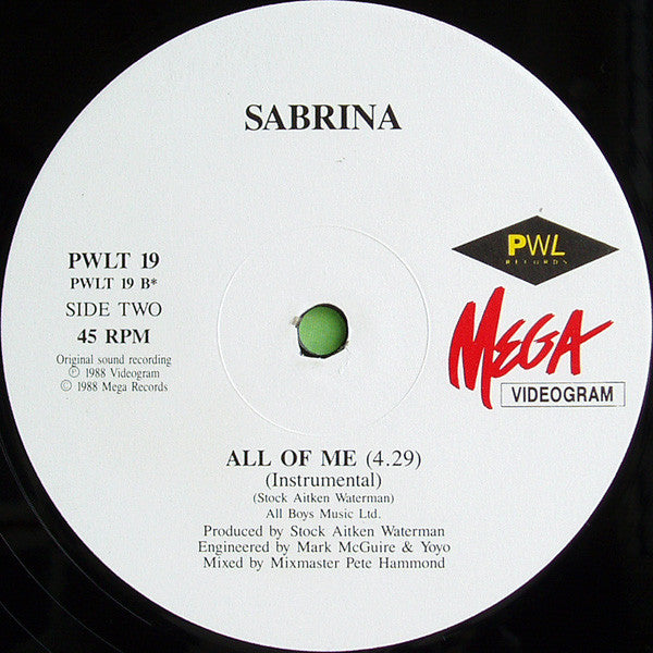 Sabrina - All Of Me (12"", Single)