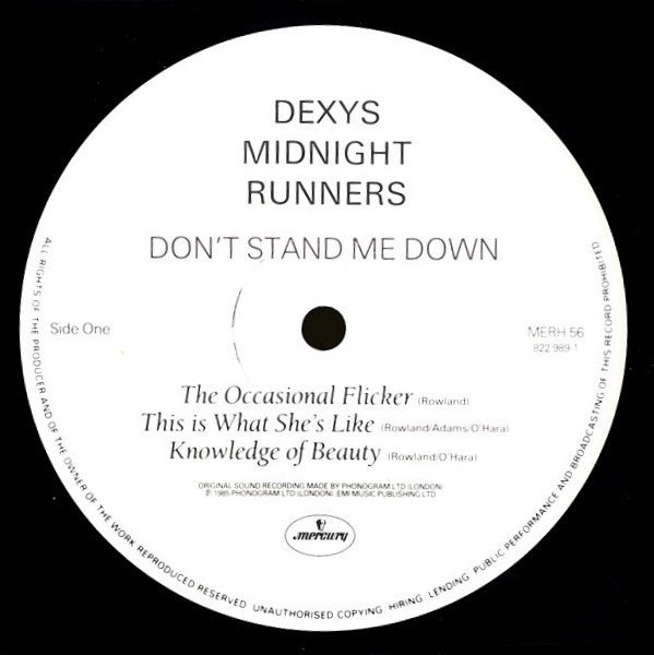 Dexys Midnight Runners - Don't Stand Me Down (LP, Album)
