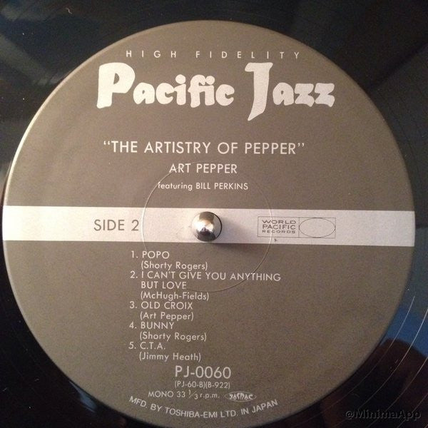 Art Pepper - The Artistry Of Pepper (LP, Album, Mono, RE)