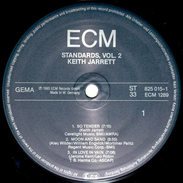 Keith Jarrett - Standards, Vol. 2(LP, Album)
