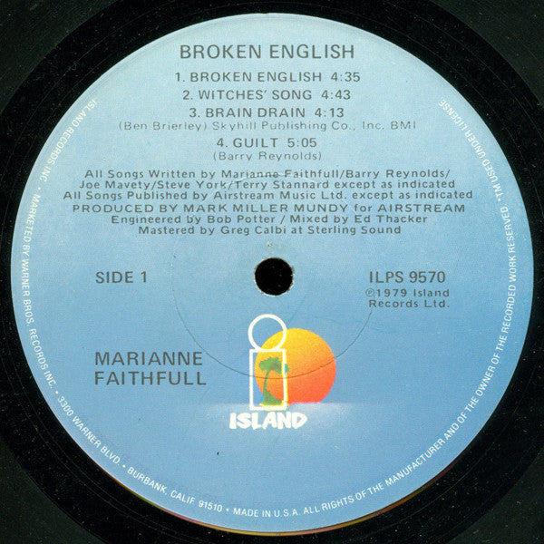 Marianne Faithfull - Broken English (LP, Album, RP, Los)