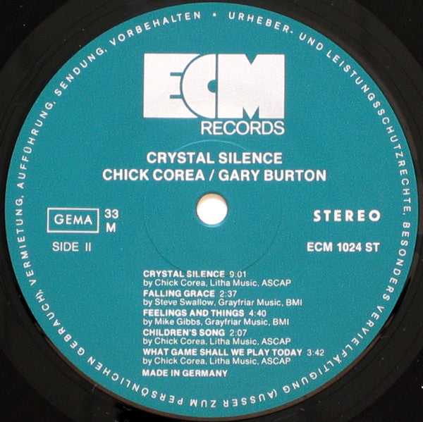 Gary Burton / Chick Corea - Crystal Silence (LP, Album)