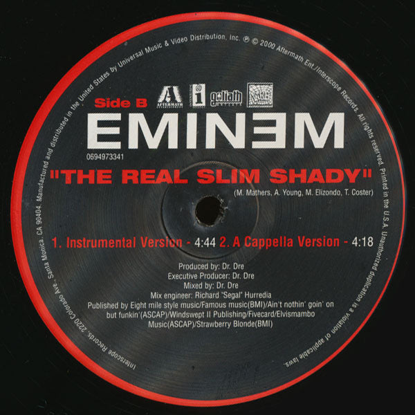 Eminem - The Real Slim Shady (12"", Single)