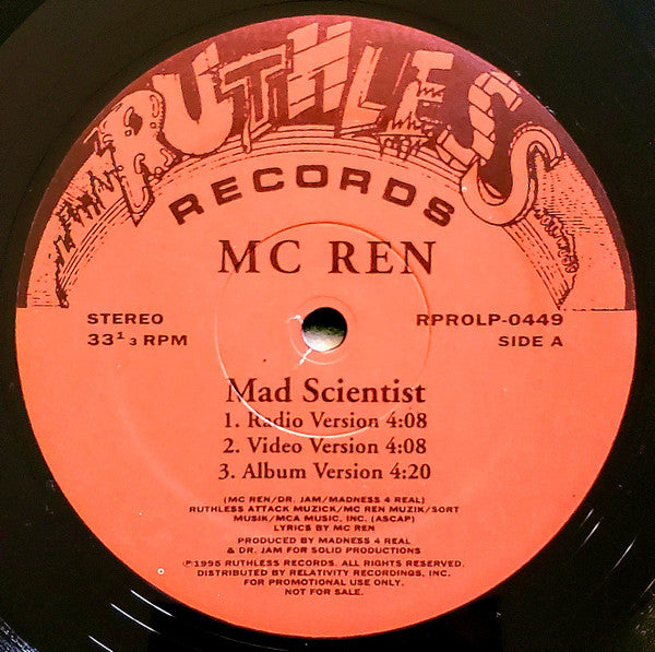 MC Ren - Mad Scientist (12"", Promo)