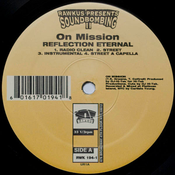 Reflection Eternal - On Mission / Every Rhyme I Write(12")