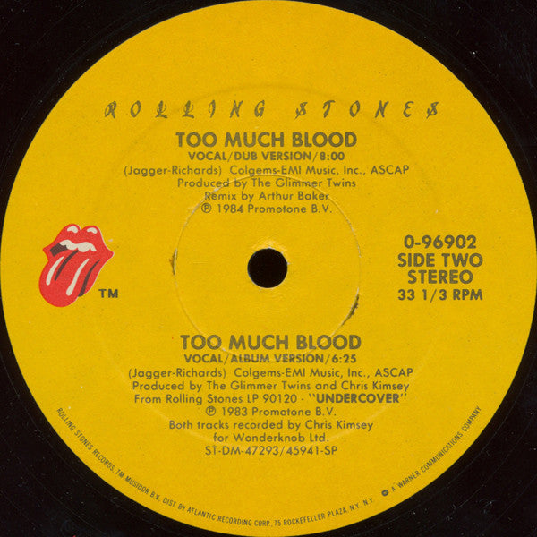 The Rolling Stones - Too Much Blood (12"", Spe)