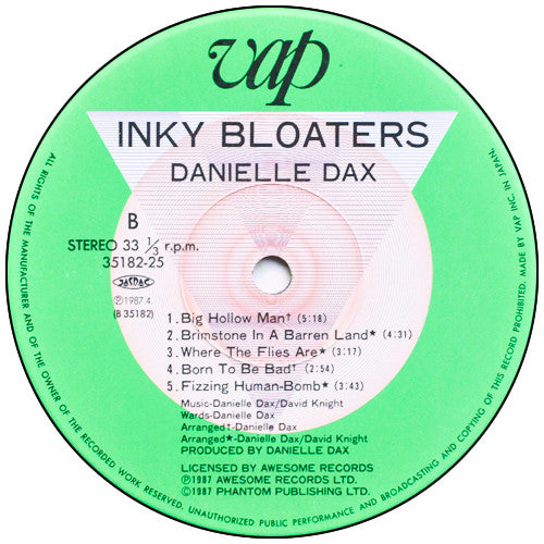 Danielle Dax - Inky Bloaters (LP, Album)