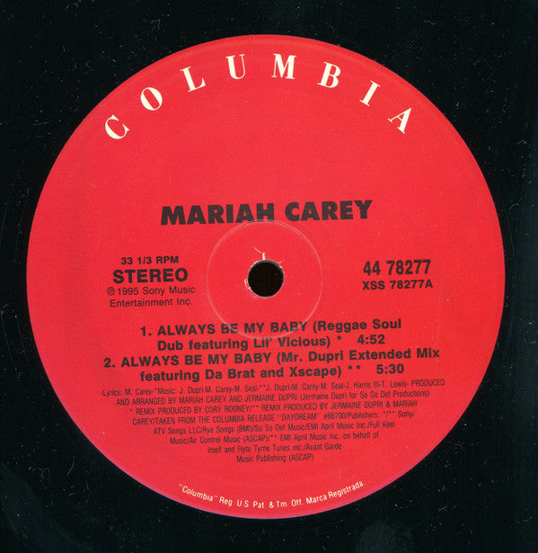 Mariah Carey - Always Be My Baby (12"")