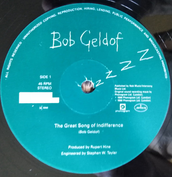 Bob Geldof - The Great Song Of Indifference (12"", Single)