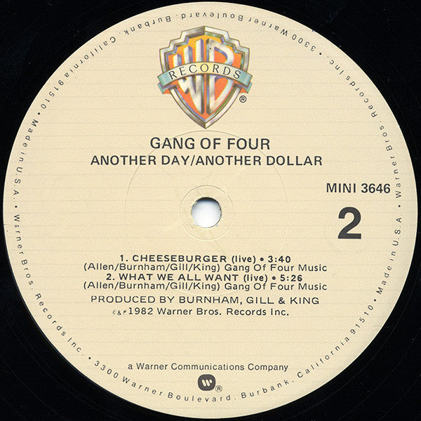 Gang Of Four - Another Day/Another Dollar (12"", EP, S/Edition, Los)
