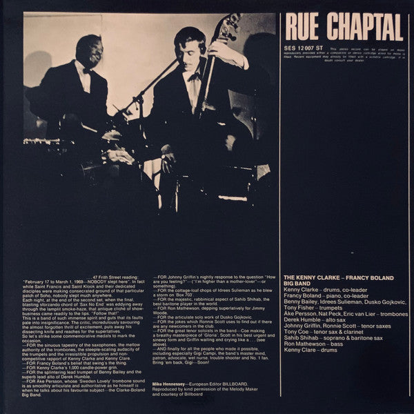 Clarke-Boland Big Band - Live At Ronnie's ; Album 2 ; Rue Chaptal(L...