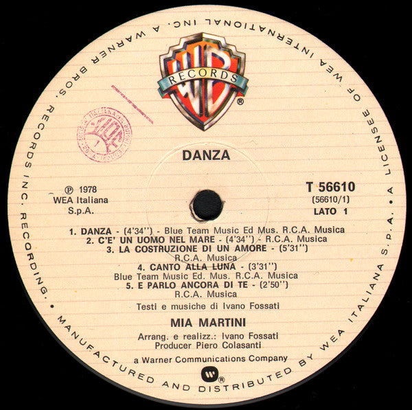 Mia Martini - Danza (LP, Album, Gat)