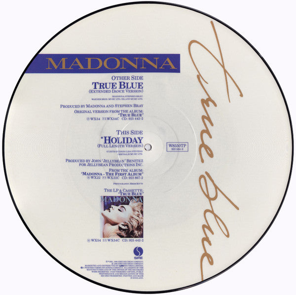 Madonna - True Blue (12"", Single, Ltd, Pic)