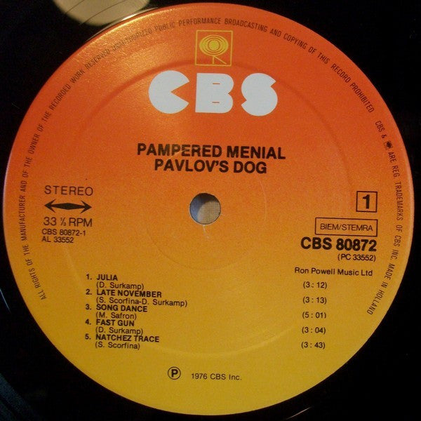 Pavlov's Dog - Pampered Menial (LP, Album, RP, Gat)