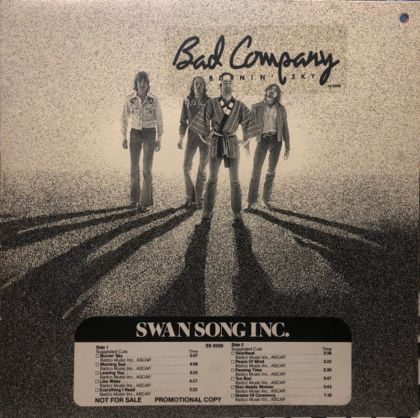 Bad Company (3) - Burnin' Sky (LP, Album, MO )