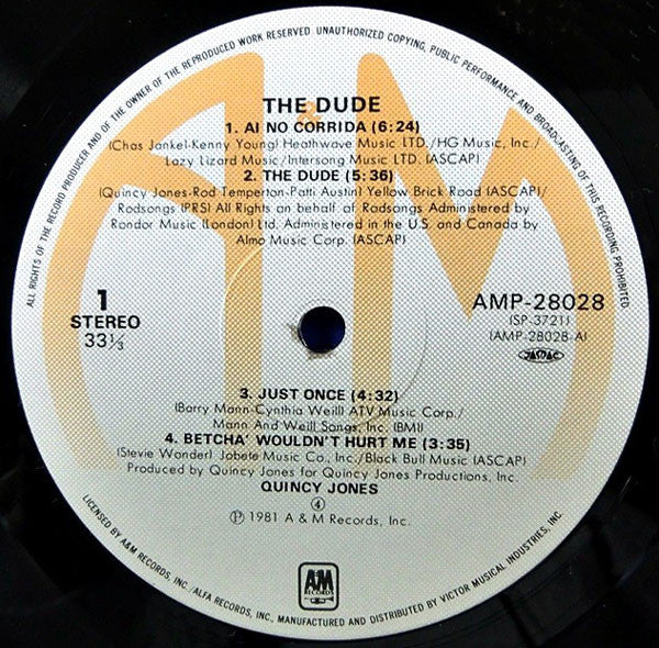 Quincy Jones - The Dude (LP, Album)