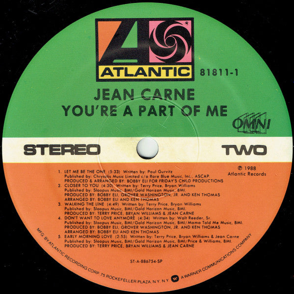 Jean Carne* - You're A Part Of Me (LP, Album)