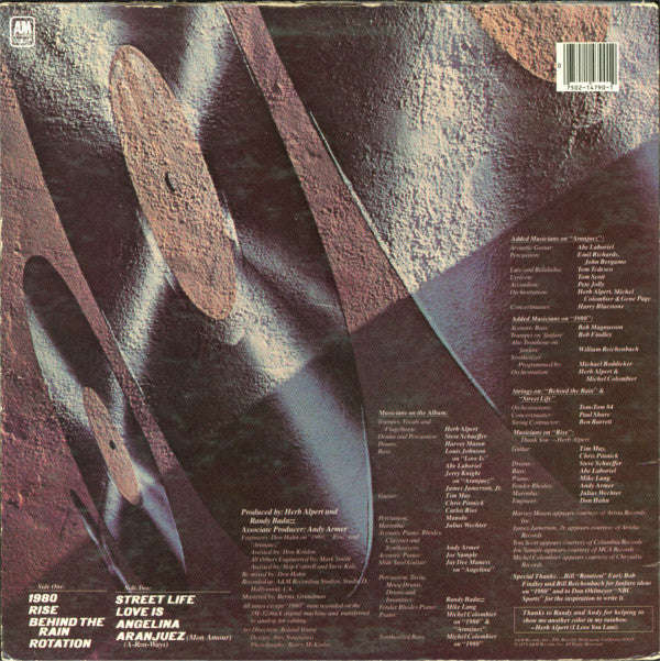 Herb Alpert - Rise (LP, Album, San)