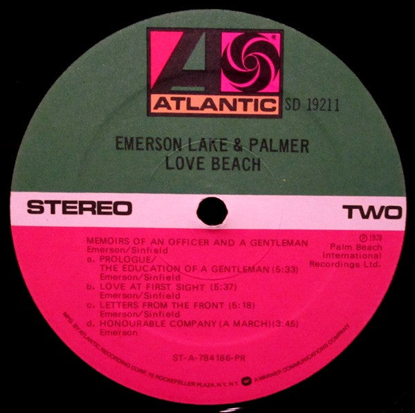 Emerson, Lake & Palmer - Love Beach (LP, Album, PR)