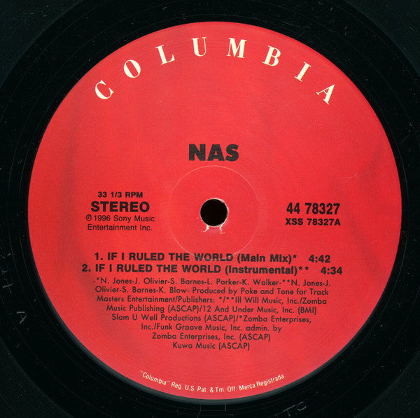 Nas - If I Ruled The World (12"")