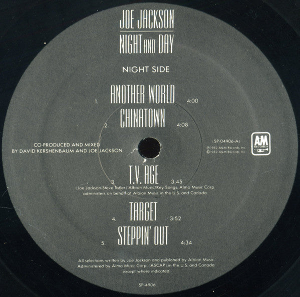 Joe Jackson - Night And Day (LP, Album, EMW)