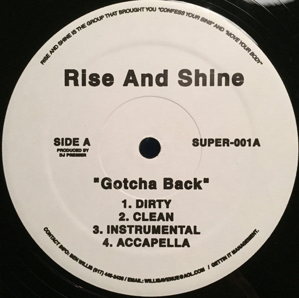 Rise & Shine (3) - Gotcha Back (12"")