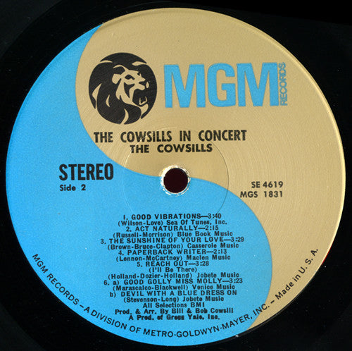 The Cowsills - In Concert (LP, Album, MGM)