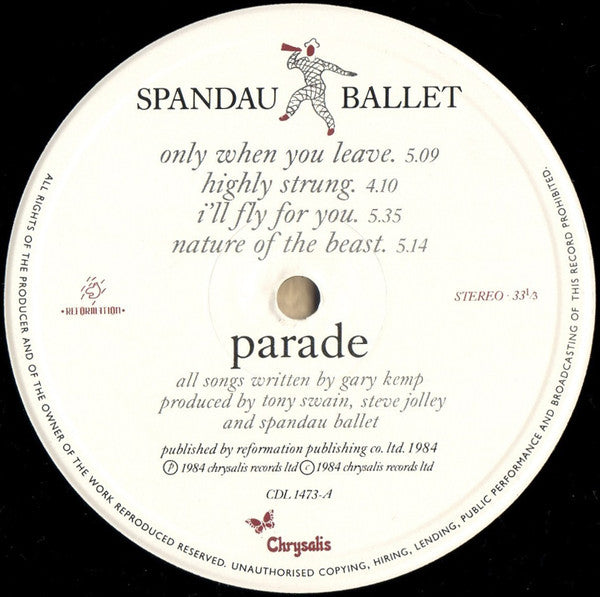 Spandau Ballet - Parade (LP, Album, Gat)