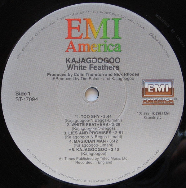 Kajagoogoo - White Feathers (LP, Album, Jac)