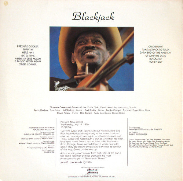 Clarence Gatemouth Brown* - Blackjack (LP, Album)