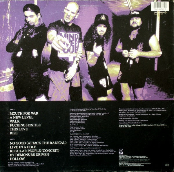 Pantera - Vulgar Display Of Power (LP, Album)