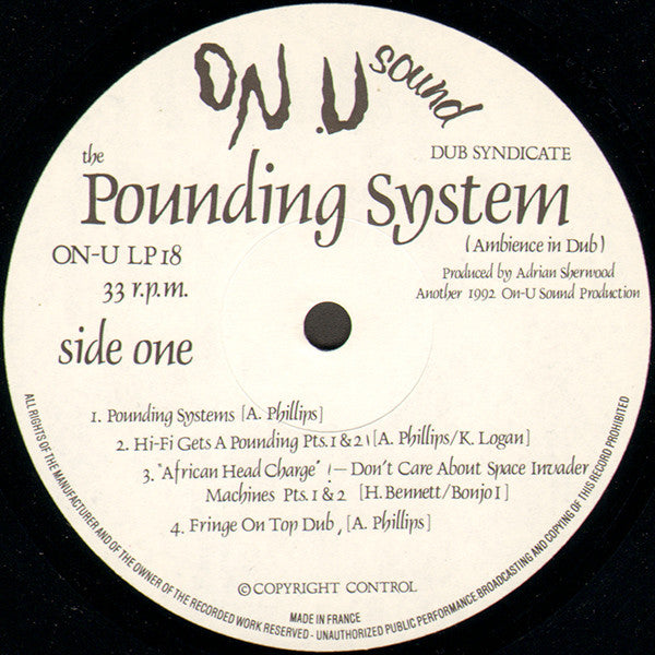 The Dub Syndicate* - The Pounding System (Ambience In Dub) (LP, Album)