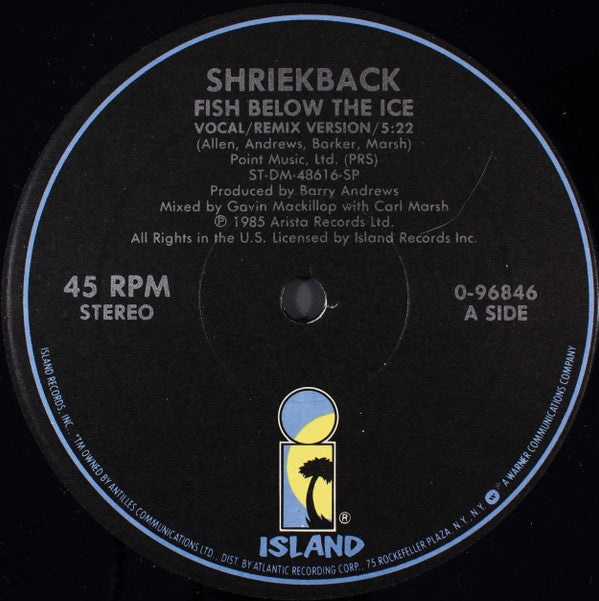 Shriekback - Fish Below The Ice (12"", Single)